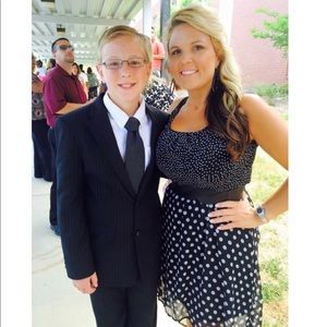 Studio Y Black & White Polka Dot High Lo Small S